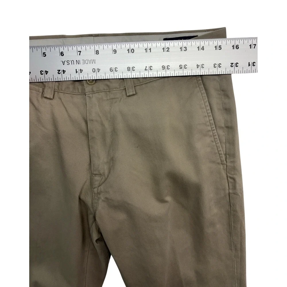 Polo Ralph Lauren 30x32 Khaki Chino Dress Pants Flat Front Cotton Slim Fit Mens